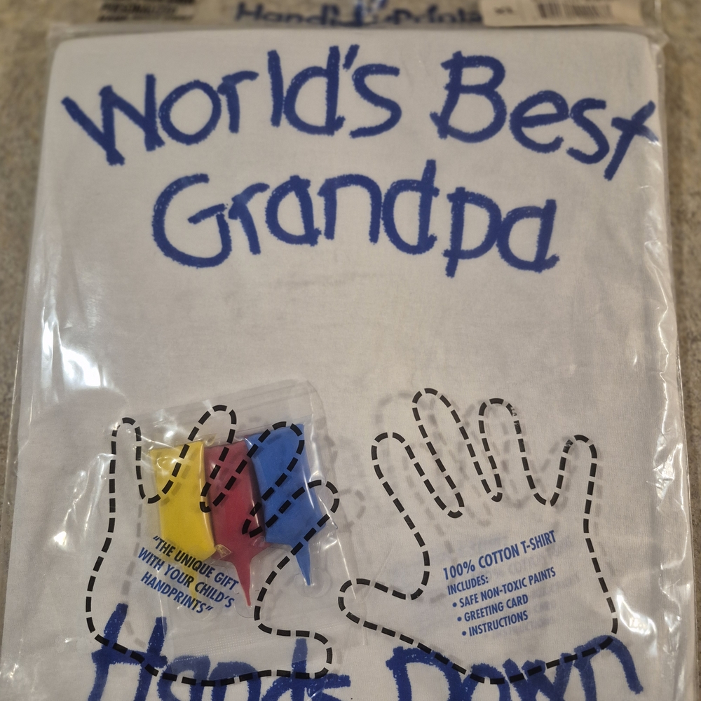 World's Best Grandpa T-Shirt with Paints Create Your Own.
